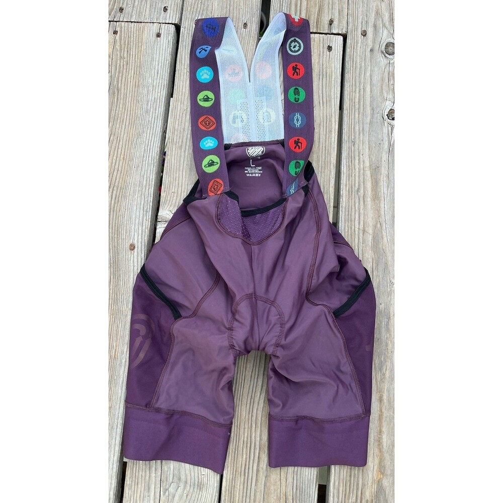 Ostroy Camper Cargo Cycling Bib Shorts Women's L Made in Italy - Purple